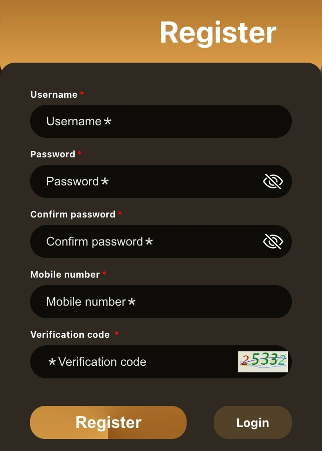 MX777 login and registration process on mobile app